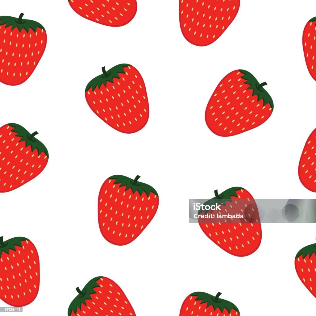 Strawberry nahtlose Hintergrund - Lizenzfrei Beere - Obst Vektorgrafik