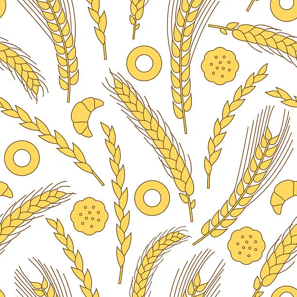 Vector illustration of Corn seamless background