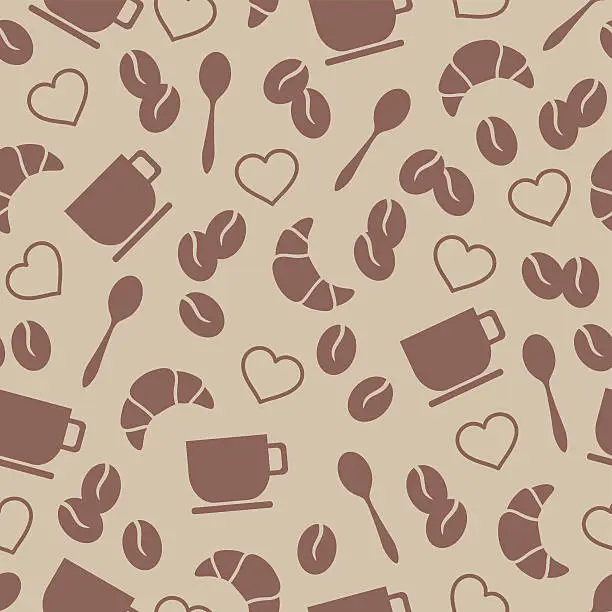 Vector illustration of Coffee seamless background