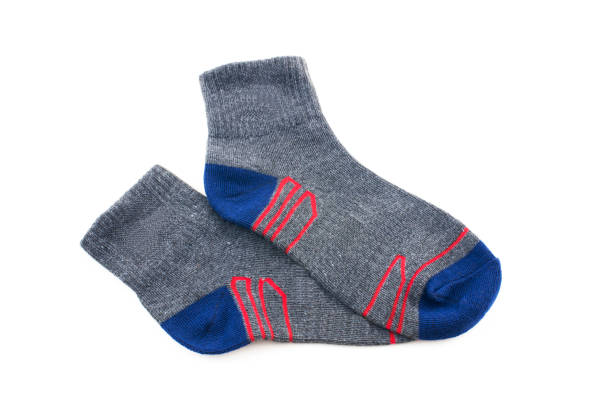 istock Gray socks isolated on white background 971292848