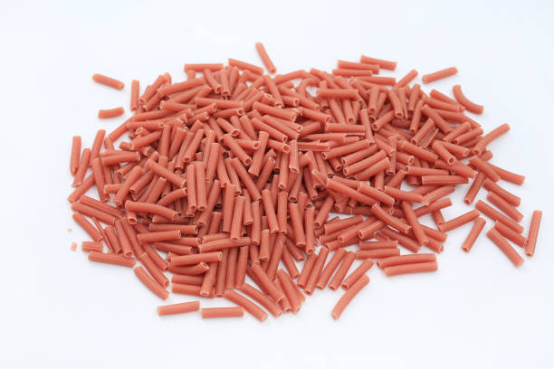 istock Red pasta isolated on white background. 971298686
