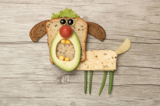 istock Dog compiled with food ingredients on board 971301982