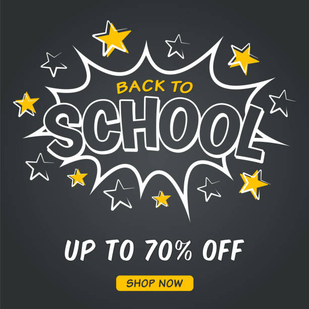 Back to school comic bubble - Sale design for advertising, banners, leaflets and flyers - Illustration