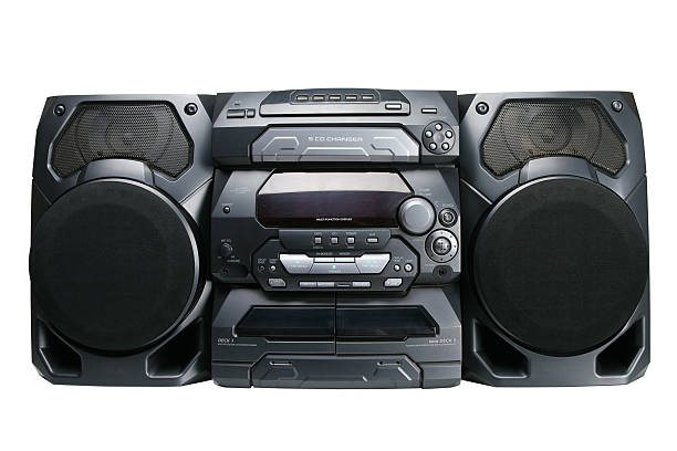 compacto sistema de som estéreo - cd player - fotografias e filmes do acervo