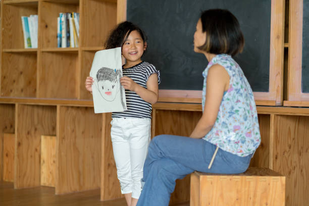 istock Young school girl giving a presentation in class 971350984
