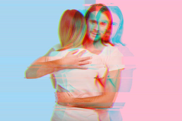 istock Kind man hugging his girlfriend and looking calm 971353356