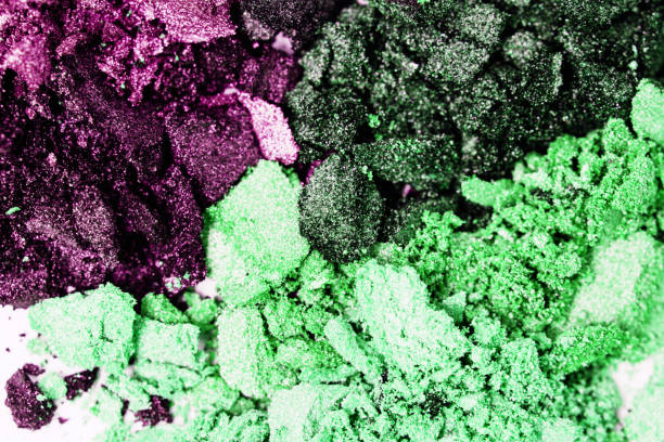 istock Eye shadow texture, purple and green colors 971377134