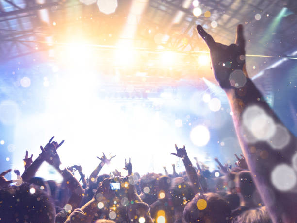 istock Live music crowd in a hall 971381428