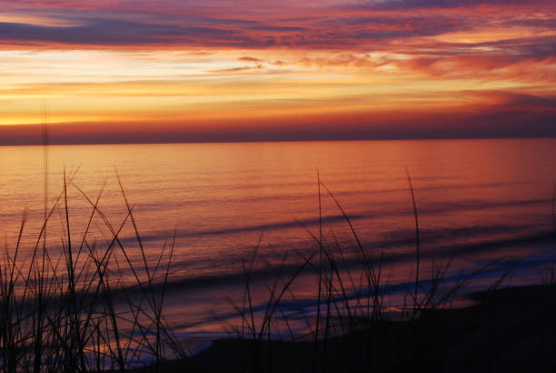 istock Red sunset on the sea 971381460