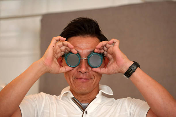 istock Underwater glasses and senior men 971387578