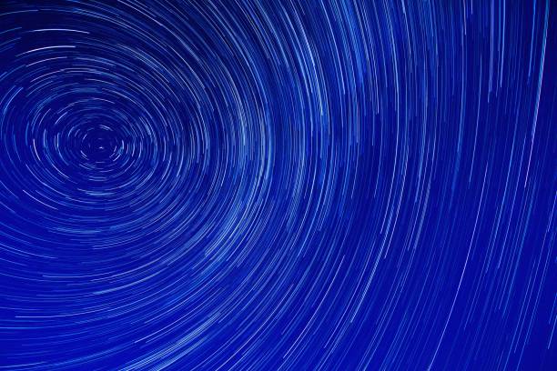 istock Stars track in the blue sky 971388680