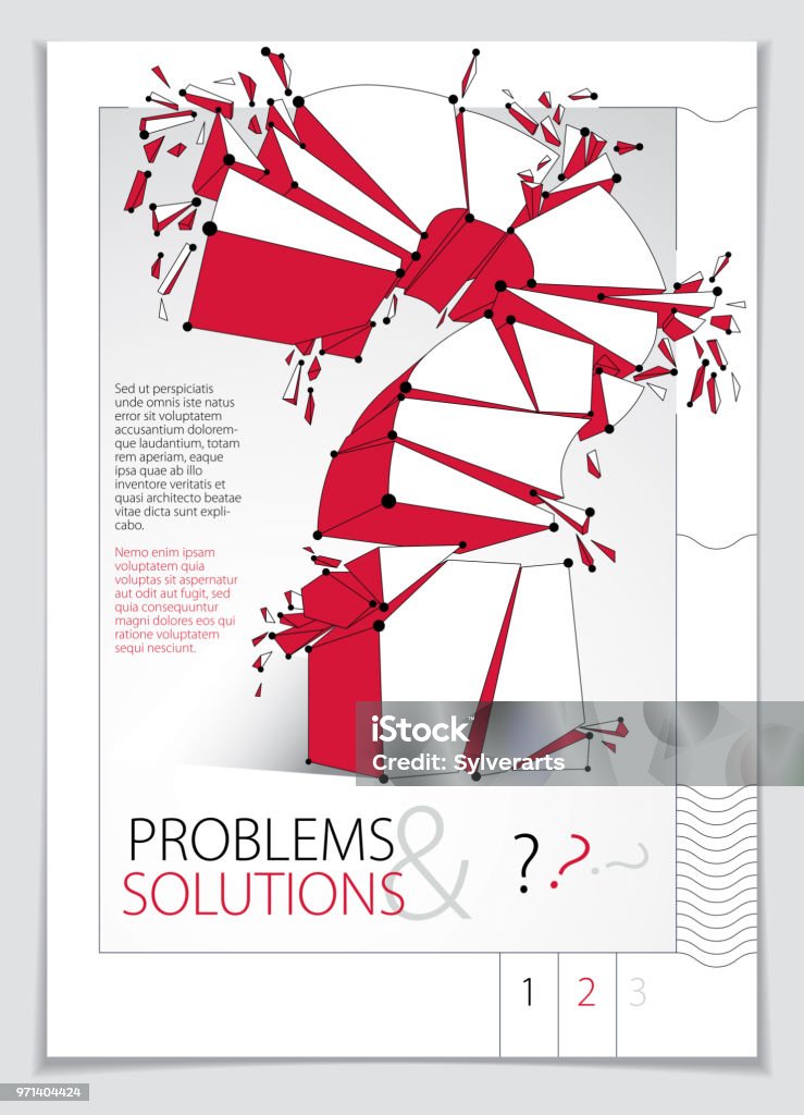 Exploding Question Marks Broken Question Mark Exploding Brochure Or Flyer Design Query Breaking ...