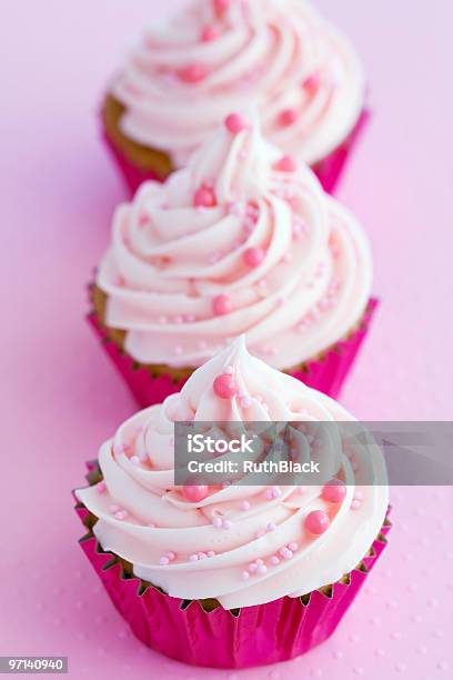 Pink Cupcakes Stock Photo - Download Image Now - Baked, Cake, Color Image