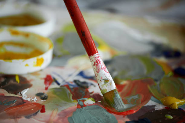 istock Close up of color palette 971412914