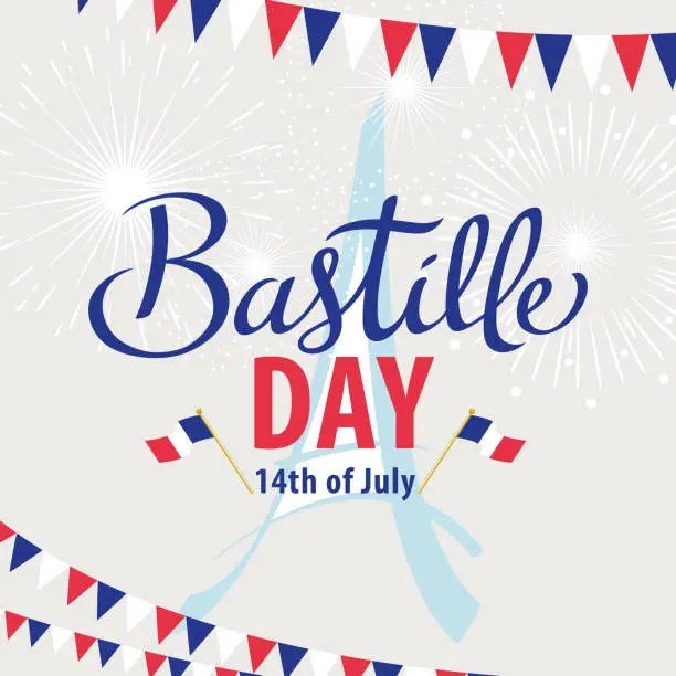 Vector illustration of Bastille Day