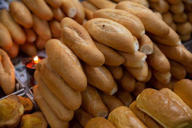 istock Dirty Bread in old market, Cambodia 971443682