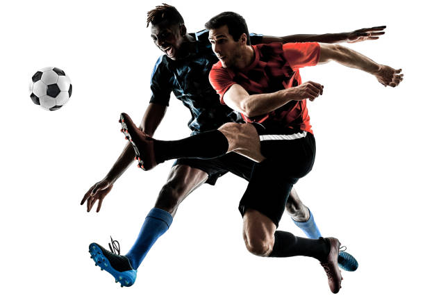 istock soccer players men isolated silhouette white background 971451220