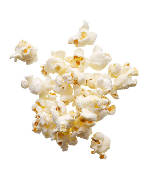 Scattered popcorn stock photo