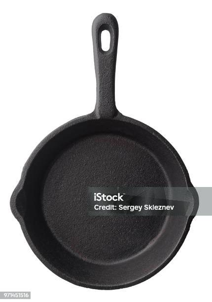 Empty Frying Pan Stock Photo - Download Image Now - Skillet - Cooking Pan, Frying Pan, Cast Iron