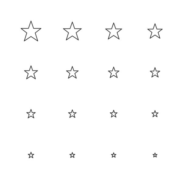 stern-symbol - multi line serien - star stock-grafiken, -clipart, -cartoons und -symbole