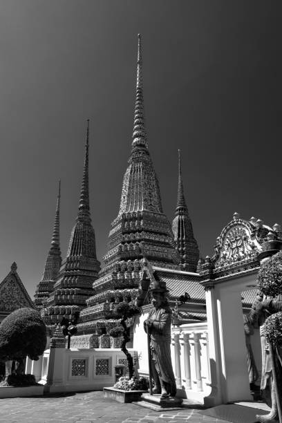 istock Wat Pho Temple in monochrome, Bangkok, Thailand 971504648