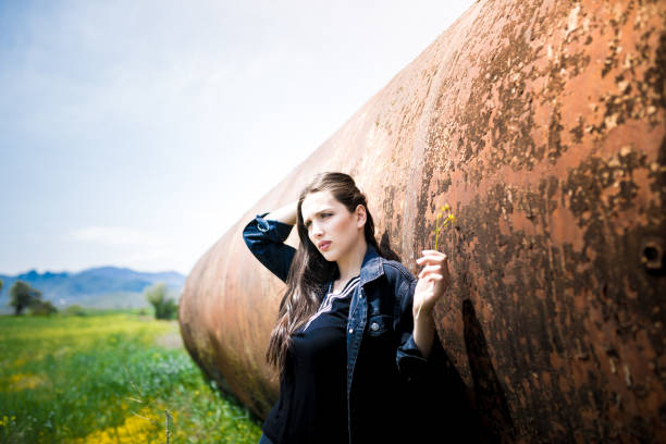 istock a young woman in the spring 971529906