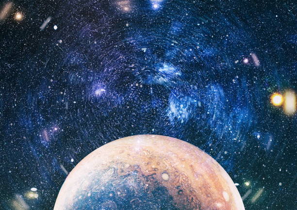 istock Approaching Jupiterdeep space .High quality space background. Elements of this image furnished by NASA. 971546270