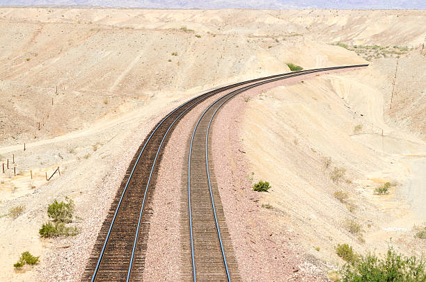 istock Railroad tracks through the Mojave 97154693
