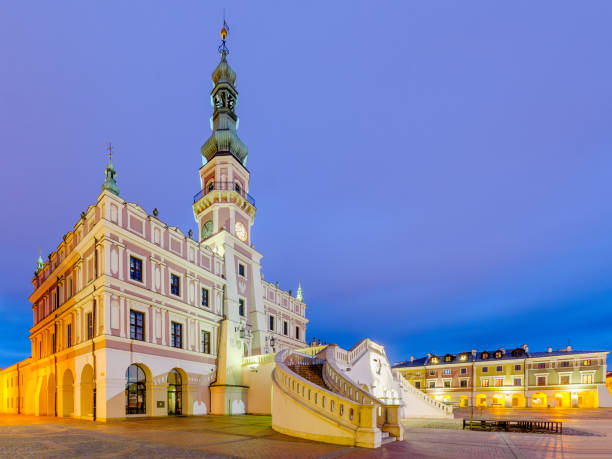 istock Zamosc city hall on Great Market Square. 971557150