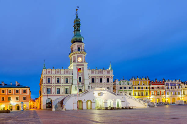 istock Zamosc city hall on Great Market Square 971557154