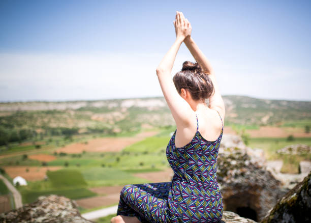 istock a young woman in the spring 971557368