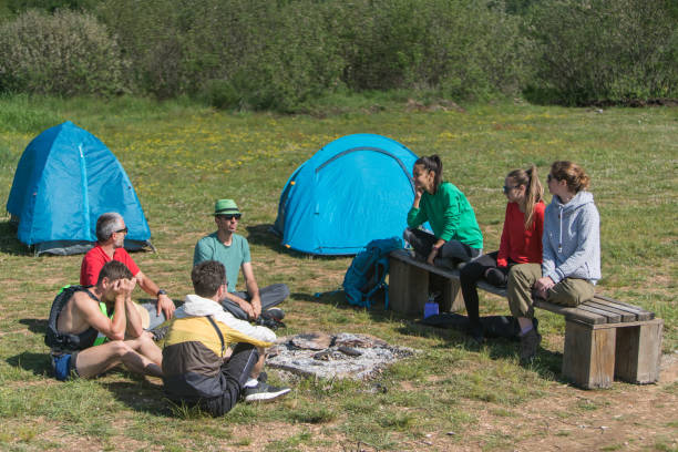 istock Camping is fun with friends 971568138