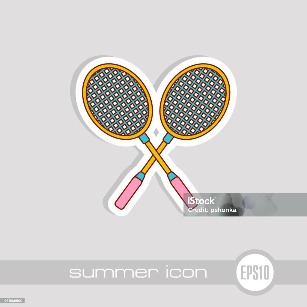 Biểu Tượng Cầu Lông Racket Mùa Hè Đi Nghỉ Hình minh họa Sẵn có ...