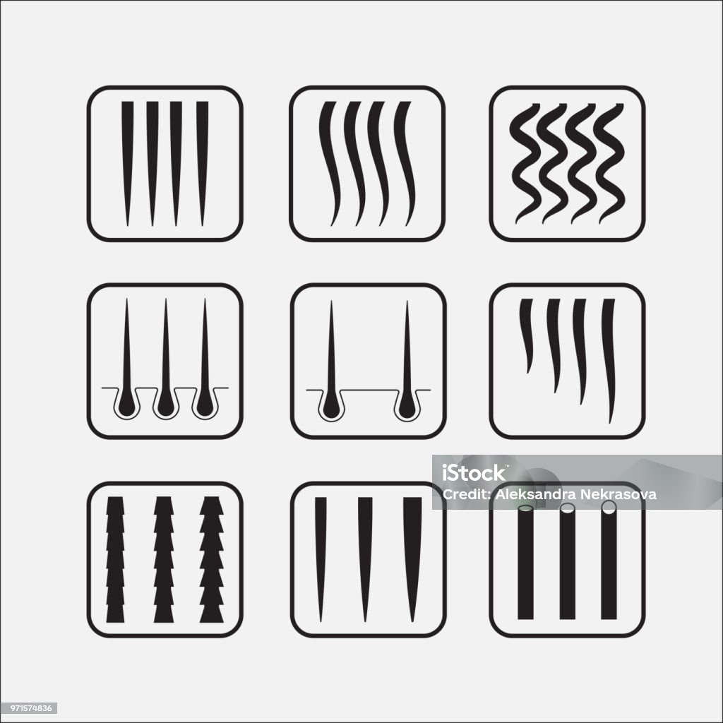 Hair Texture Chart Stock Illustration - Download Image Now - Hair, Thick,  Argentina - iStock