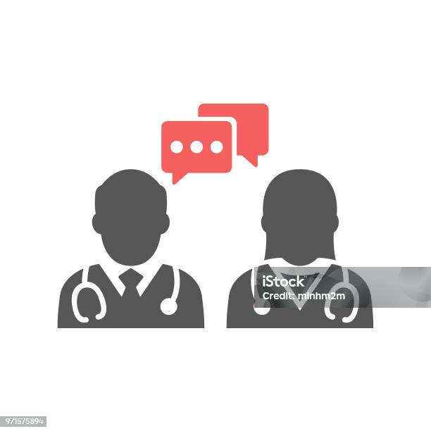 Medical Conversation Icon Stock Illustration - Download Image Now - Icon Symbol, Talking, Discussion