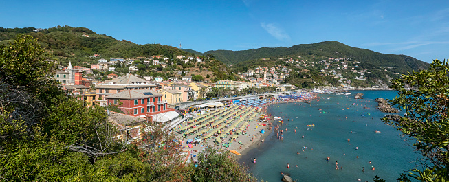 Landscape of Moneglia a town on Liguria coast