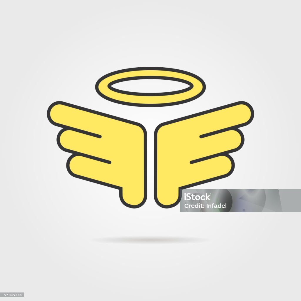 Background Holywings Yellow Holy Wings With Shadow Stock Illustration - Download Image Now ...