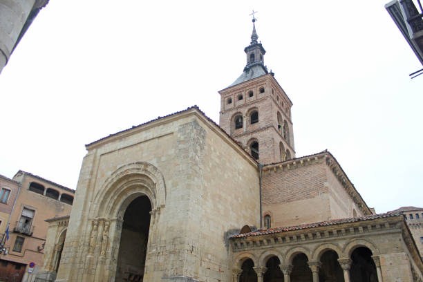 St Martin's Church (Iglesia de San Martin) in Segovia. Spain. This romanesque church dates back to the 12th century. May 12th, 2018.