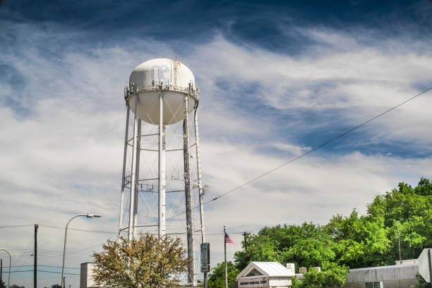 istock White water reservoir with deep blue and cloudy skies 971621428