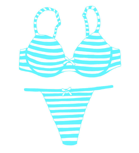istock Sketch of lingerie. Bra and panties. Vector illustration 971624342