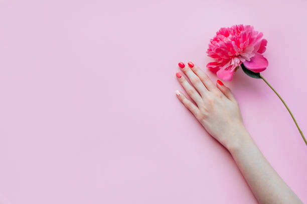 istock Bright trendy summer manicure 971630350