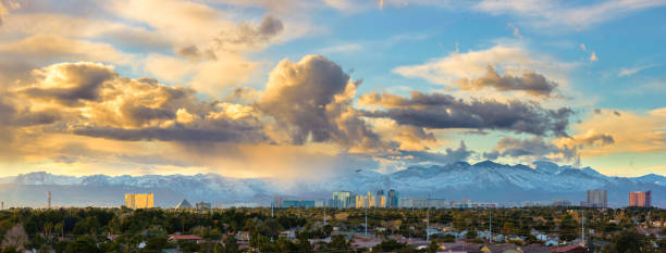 Las Vegas with stormy clouds
