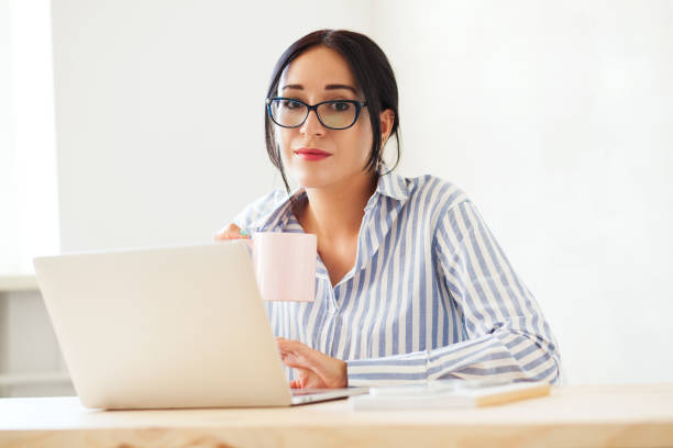 istock Lovely businesswoman at work 971663084