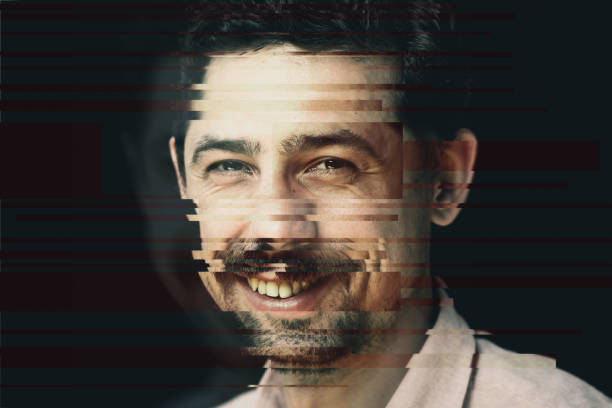 istock Portrait of man glitch effect 971669128