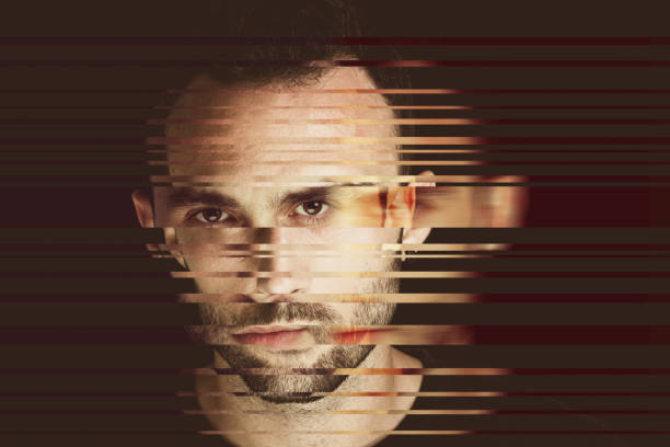istock Portrait of man glitch effect 971669202