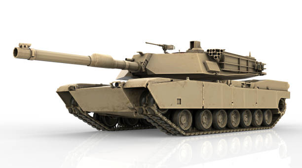 istock Military Tank isolated on white background - 3D Render 971672448