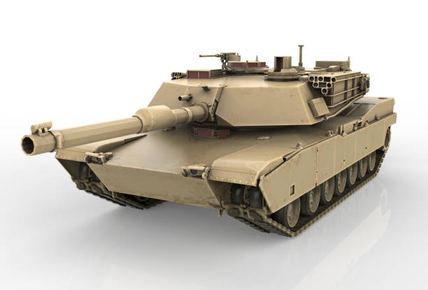 istock Military Tank isolated on white background - 3D Render 971672664