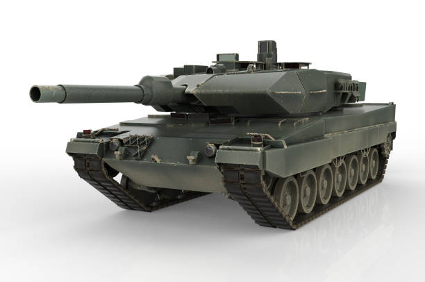 istock Military Tank isolated on white background - 3D Render 971672778