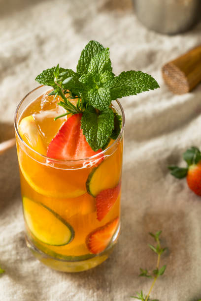istock Sweet Refreshing Pimms Cup Cocktail with Fruit 971679052