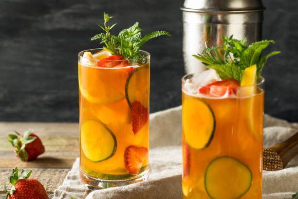 istock Sweet Refreshing Pimms Cup Cocktail with Fruit 971679096